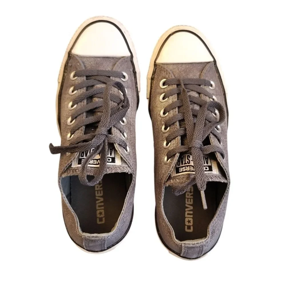 Converse Faded Black Grey Low Canvas‎ Sneakers Women's Size 7